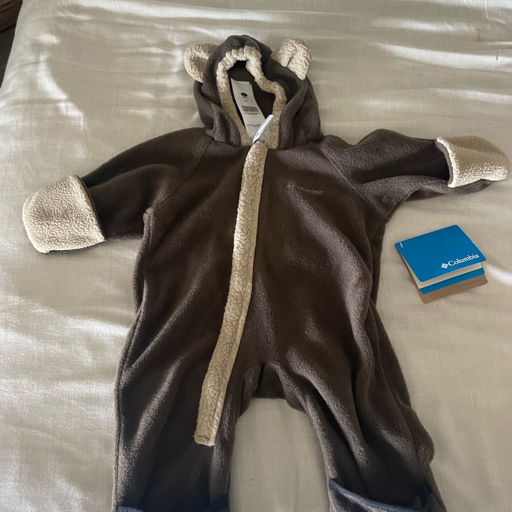 Columbia Cozy Brown and Cream Footie